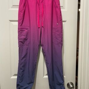 Figs Magenta and Violet Scrub Pants
